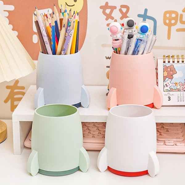 Penneholder Makeup Brush Holder HVIT White