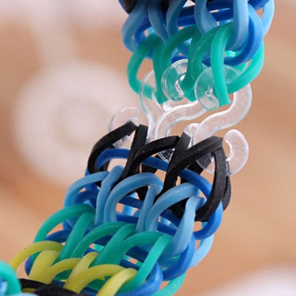 1000st Plast S Clips Gummibandsspänne BLÅT Blue