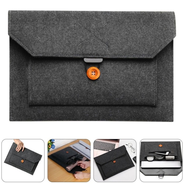 Laptop Sleeve Laptop Taske MØRKEGRÅ 33X21CM Dark grey 33X21cm