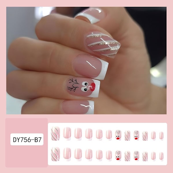 Christmas French Fake Nails False Nail 2 2 2