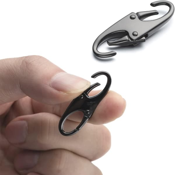 8 stk. Lynlåsklips med lås, Fix Zip Puller Karabinhage 8 Pcs