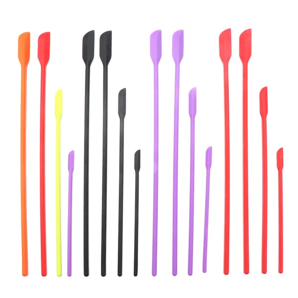 4 st Mini Silikonspatelset Liten Gummispatel SVART black
