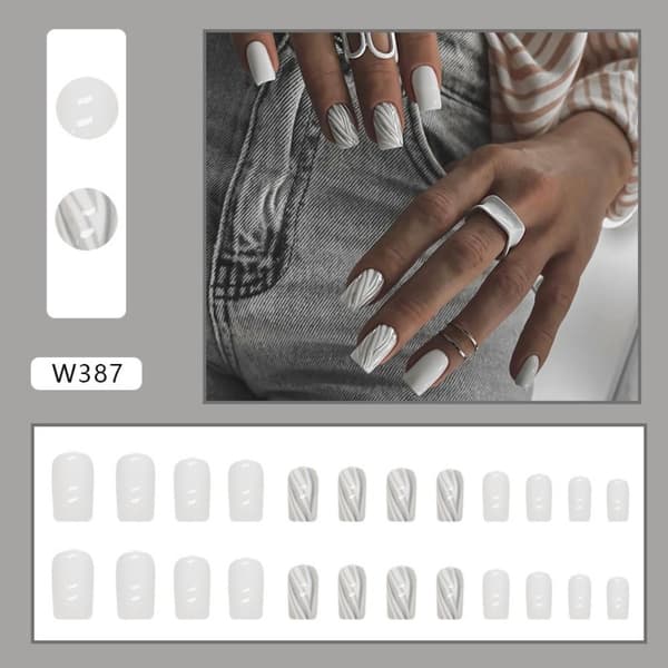 24st False Nails Short Square DY491 DY491 DY491