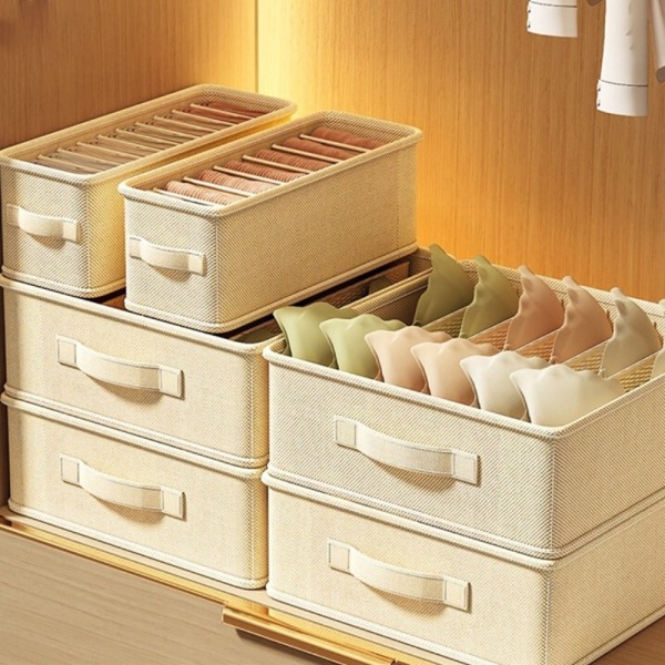 Underkläder Förvaringsbox Byxor Klassificering Låda BEIGE 6 6 Beige 6-6