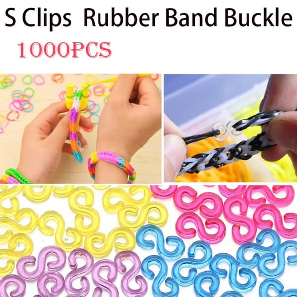 1000st Plast S Clips Gummibandsspänne BLÅT Blue