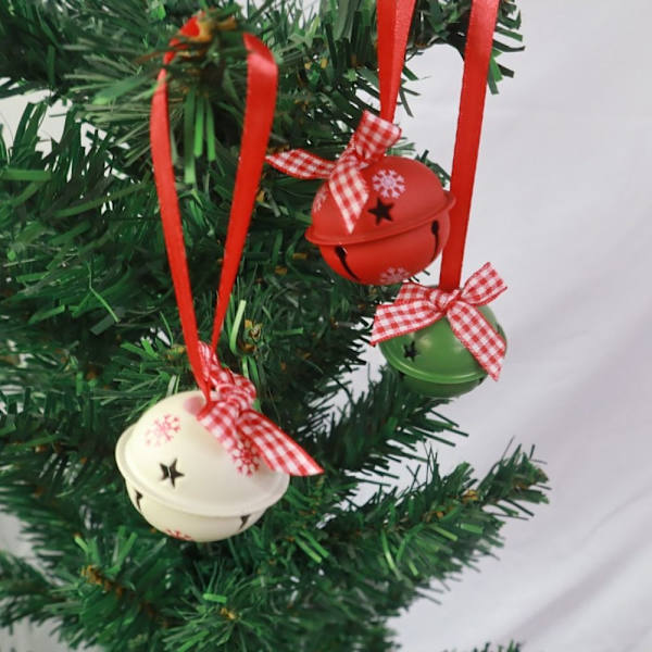 5 KPL joulukuusenkello Xmas Decors PUNAINEN PUNAINEN red
