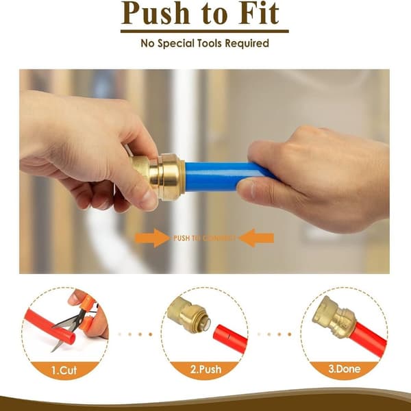 3 STK hunadapter VVS-fitting Push to Connect 3PCS