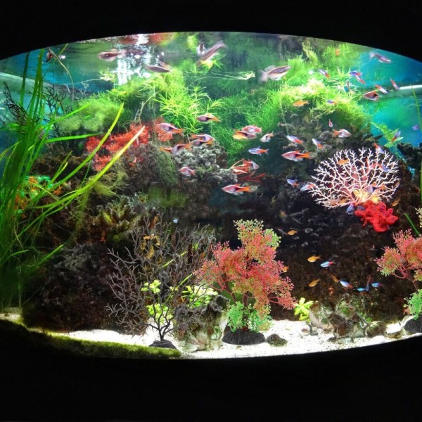 Aquarium Decoration Tank Adornment RED Red