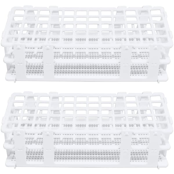 2-pack plastprovrörsställ 60 hål Labprovrörsställ 16mm