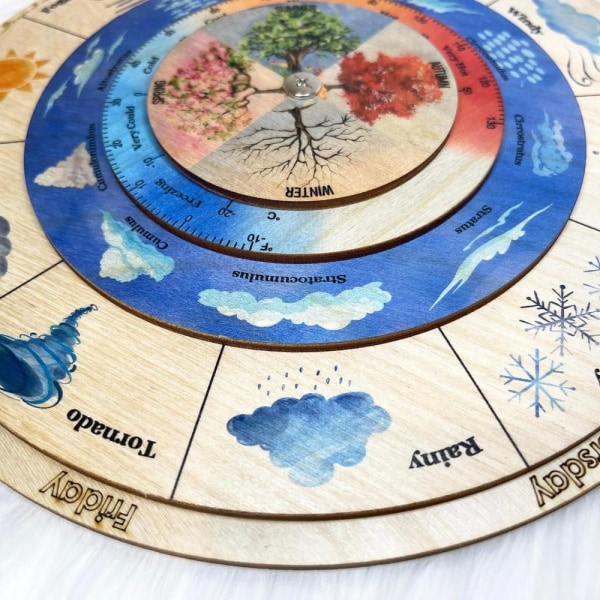 Vejrkalender vedhæng Vejr Learning Toy Montessori