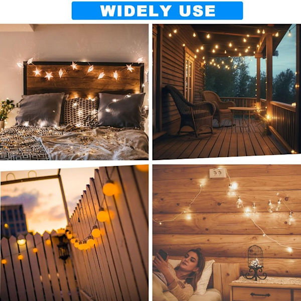 30 stk Udendørs String Lights Kroge Udendørs Lys Clips Kabel 30Pcs