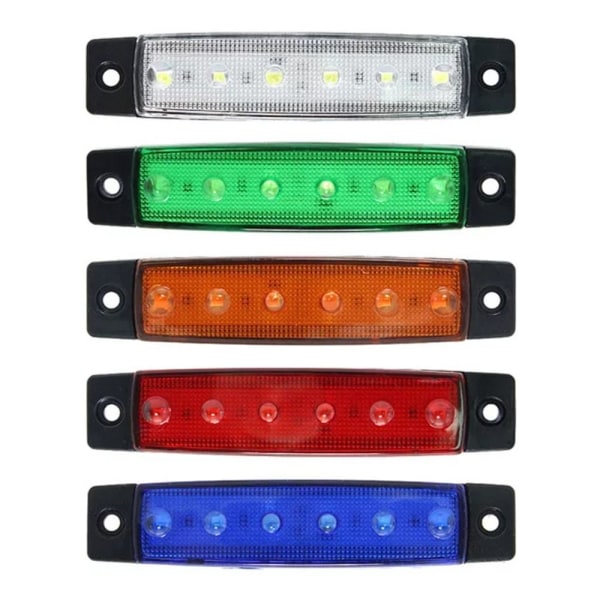 4 STK LED-sidemarkeringsindikatorlys Varselbaklys GUL Yellow 12V-12V