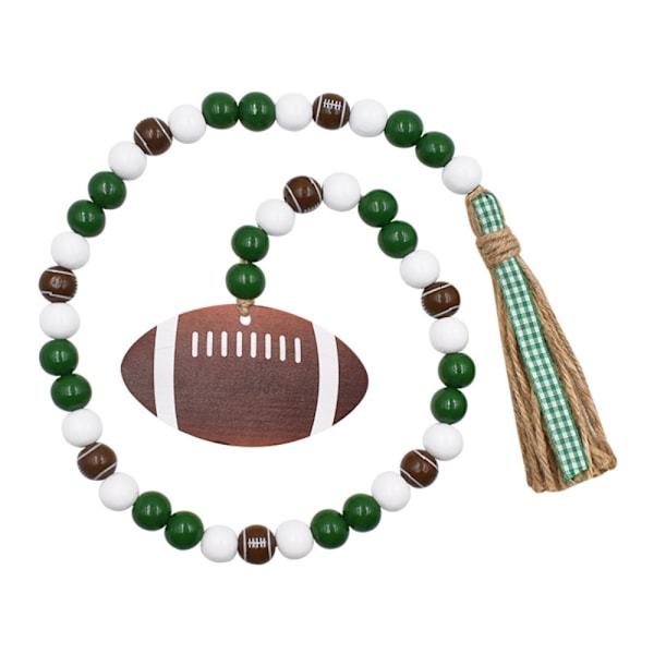 1/2kpl Creative Football Wooden Beads Käsinkudotut puuhelmet 1pcs