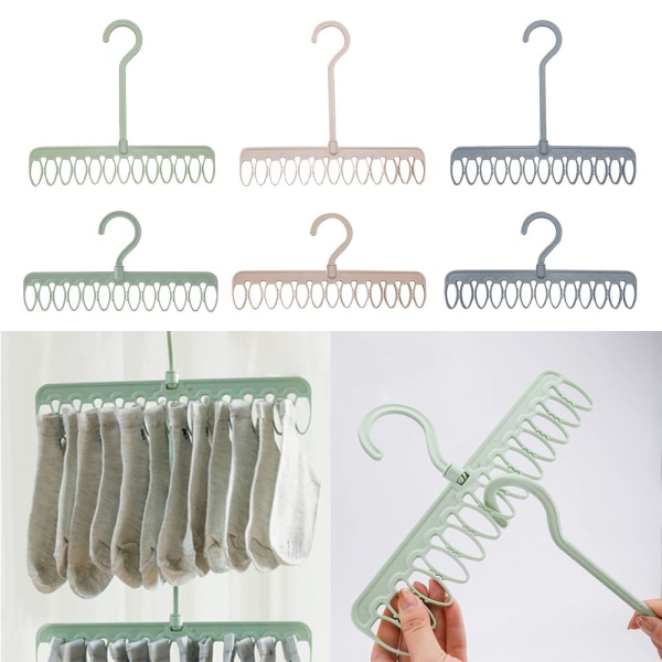 3 STK Multi Hængende Opbevaring Bøjle Garderobe Opbevaring Organizer grey 1-1