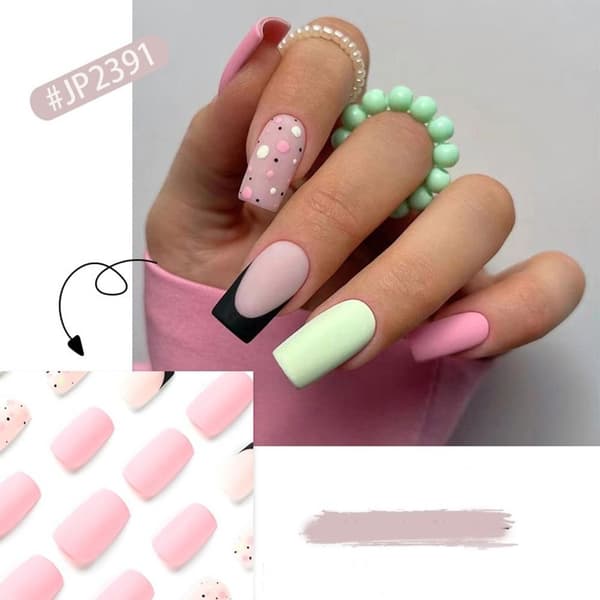 24stk False Nails Long Square JP2403 JP2403 JP2403