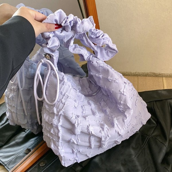 Plisserte bobler Vesker Cloud Skuldervesker LILLA purple