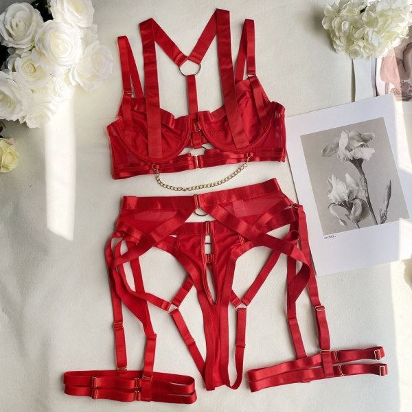 Underkläder Set Strappy Underkläder RÖD L Red L 0509 | Red | L | Fyndiq