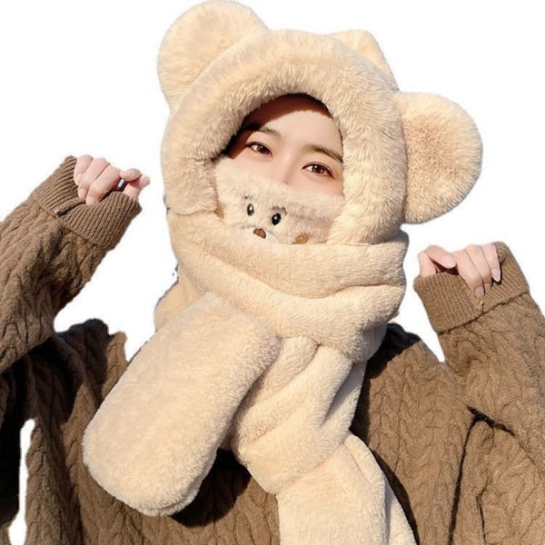 Tørklædehandsker Maskesæt Bear Ear Hat FARVE 3 FARVE 3 Color 3