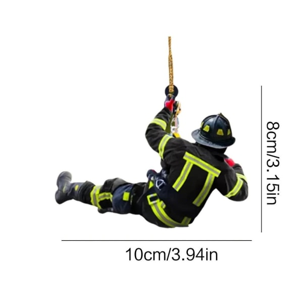 2 stk Firefighter Pendant Bil Pendant nøglering H H H