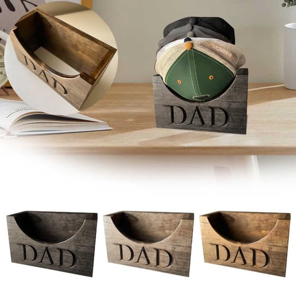 Hatteholder Hatteholder av tre KHAKI Khaki
