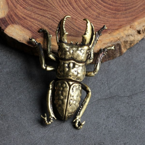 3 stk Beetle Dekorationer Messing Taurus Insekt Miniature figurer