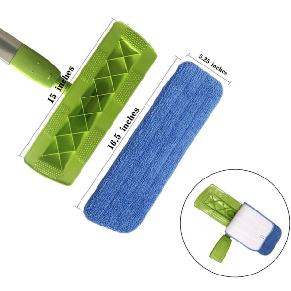 6-pak genanvendelige mikrofibermoppepuder Erstatningsmoppepuder 6 Pack