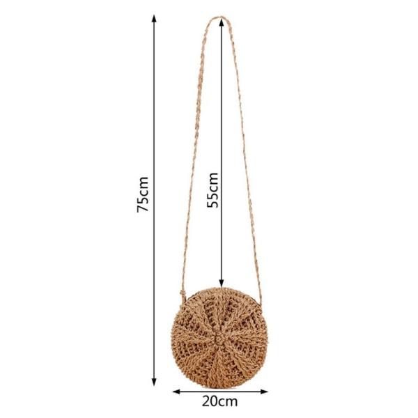 Summer Straw Bags Tassel Beach Bags KHAKI khaki