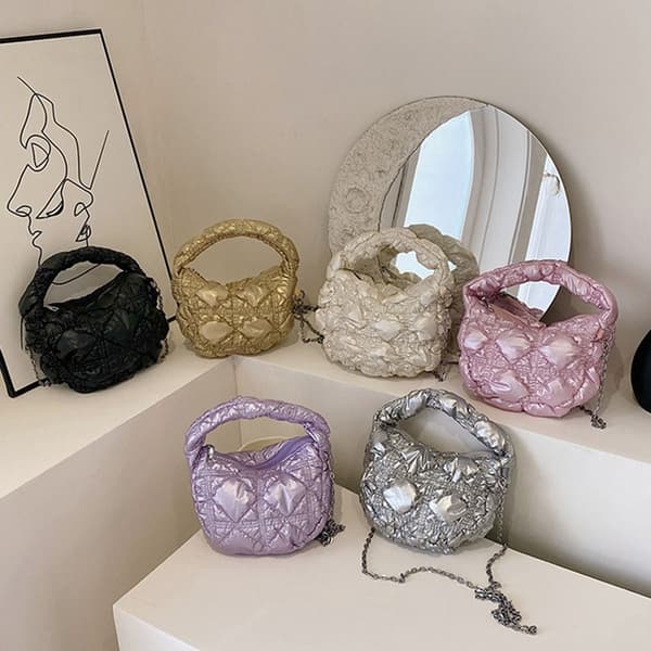 Messenger Axelväska Crossbody Väskor SILVER silver