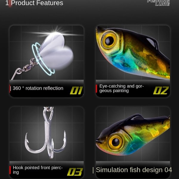Metall fiskebete VIB Lure 12GD D 12gD