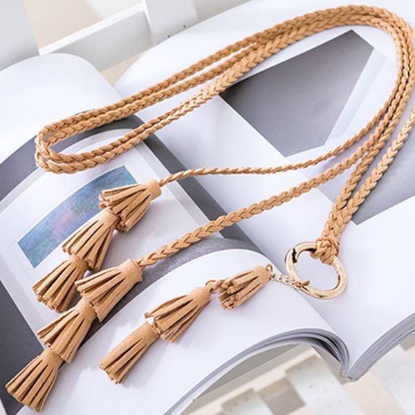 Kudottu vyötärönauha Bohemian vyötärönauha BEIGE beige