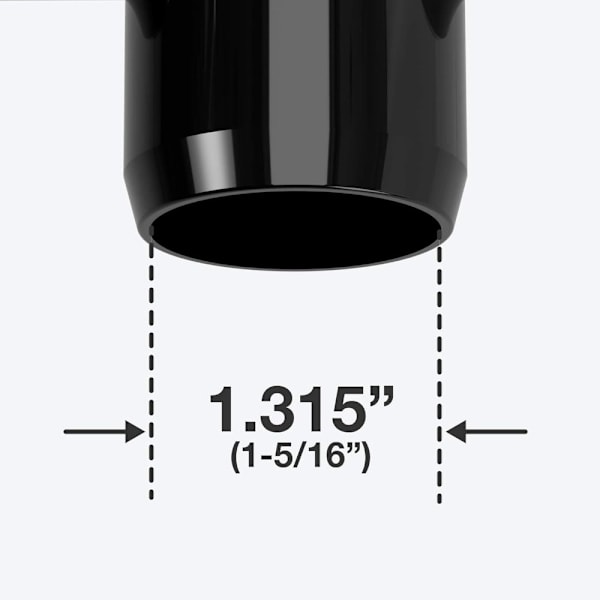 4 stk 4-veis Tee Pipe Adapter Firedimensjonal Tee