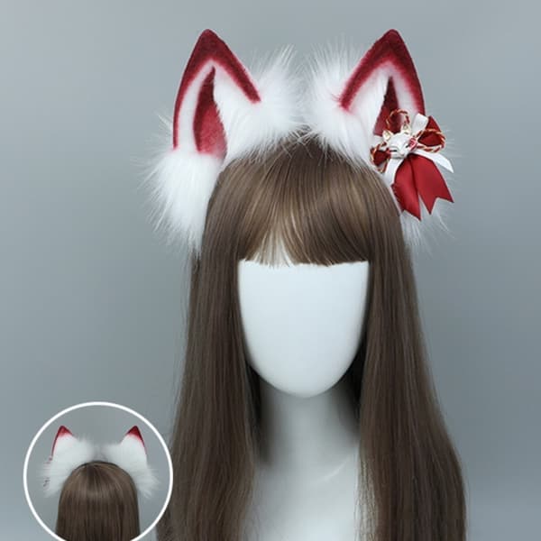 Animal Wolf Ears Hodeplagg Plysj 3 3 3