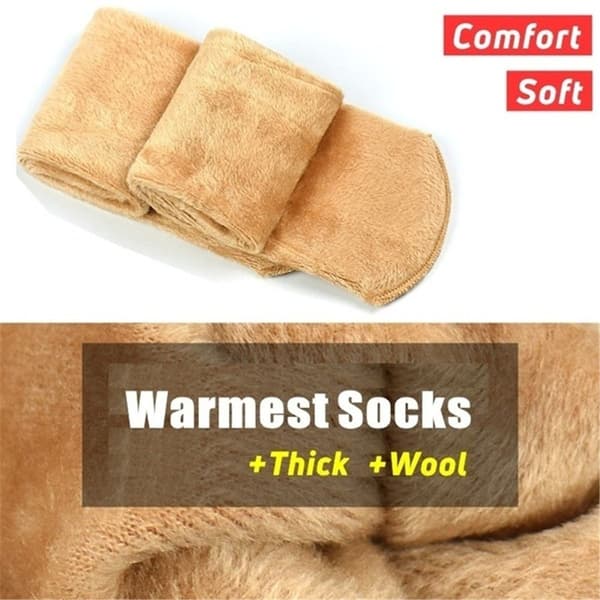 Snöstrumpor Sammetstrumpor i sammetgolv Sovsockor KAFFE coffee