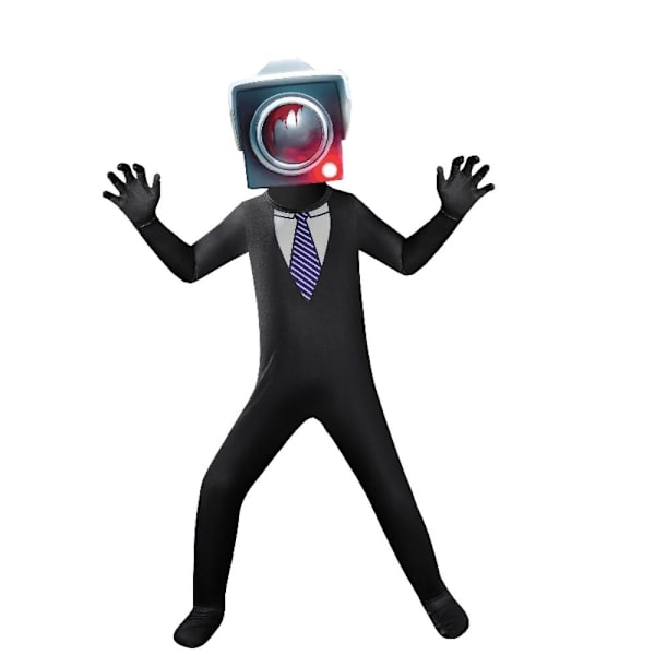 Toalett Pojkar Kostym Halloween Cosplay Bodysuits 150MONITOR MAN 150Monitor man