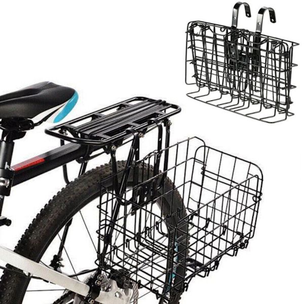 Cykel Bag Kurv Cykel Front Kurv SORT Black