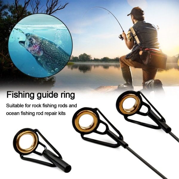 5 Stk Fiskestangguide Øye Keramisk Ring 1,6MM 1,6MM 1.6mm