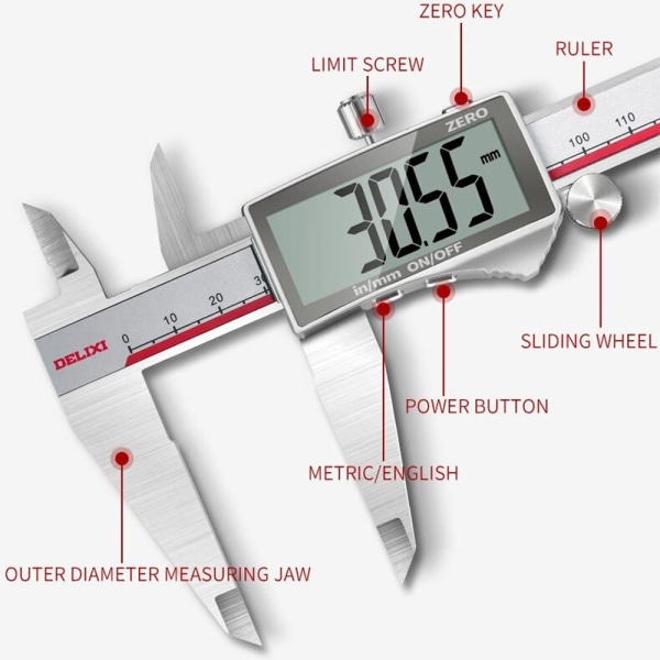 Digital Metal Bromsok Vernier Bromsok 300MM 300mm