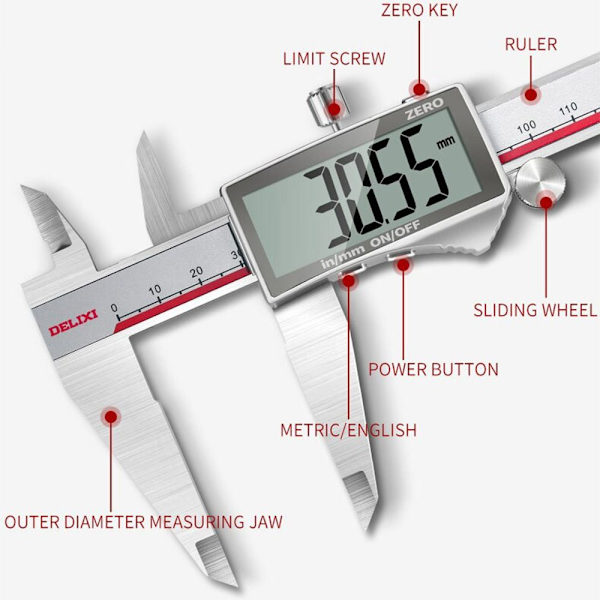 Digital Metal Caliper Vernier Calipers 150MM 150mm