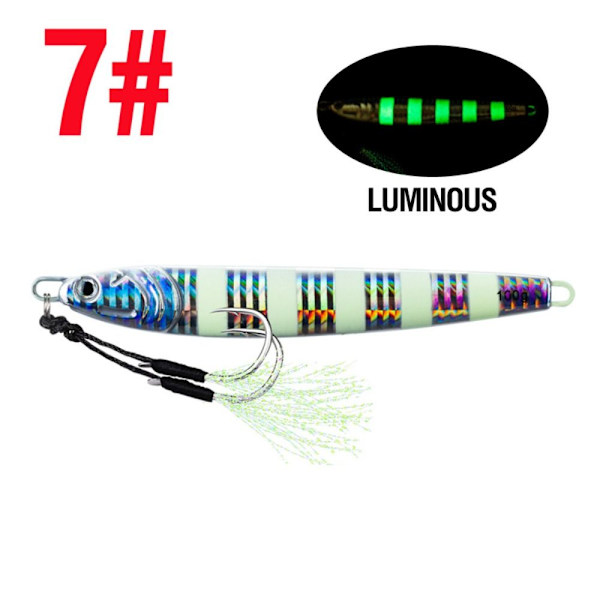 Kalastussyötti Bionic Jig Lure 80GSTYLE 7 LUMINOUS STYLE 7 80gStyle 7 Luminous