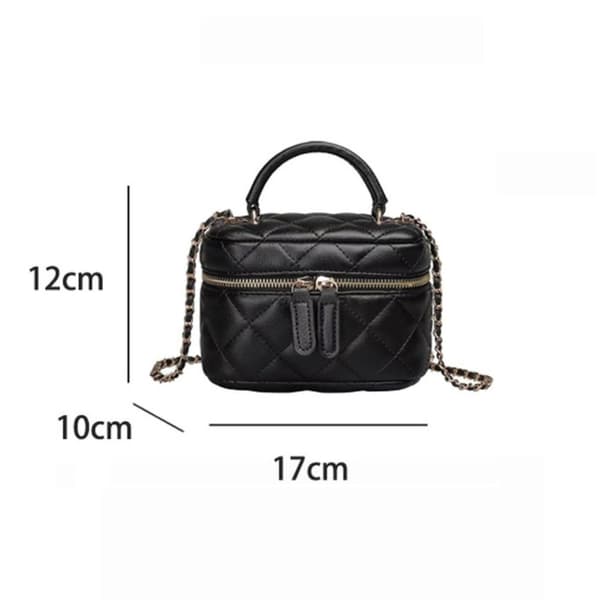 Plaid Chain Bag Mini Diamond Bag HVIT White