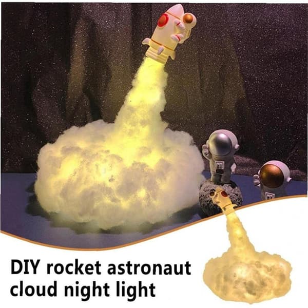 Rocket Lamp Astronaut Lamp USB LATAUS USB LATAUS USB Charging