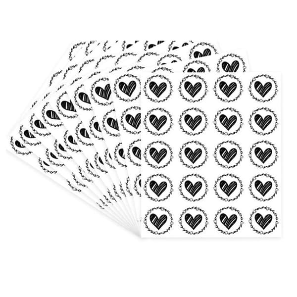 400 st förseglingsdekaler Bronzing Love Heart 8 8 8