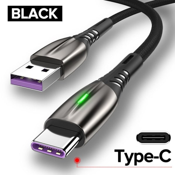 Datakabel Ladekabel SVART TYPE C TYPE C Black Type C-Type C
