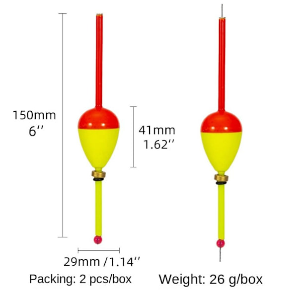 2 stk Plastic Fishing Float Isfiskebøye B B B
