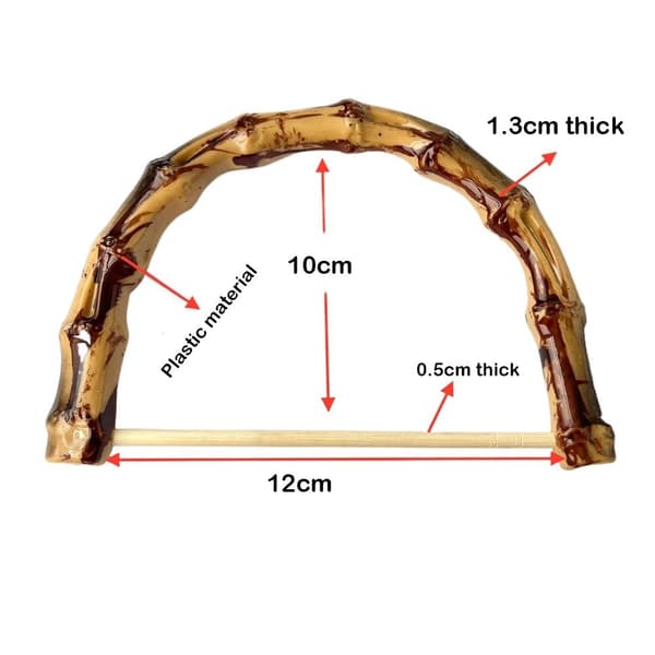 Bambu Väskhandtag Handväska Bandhandtag 10.5CM 10.5cm