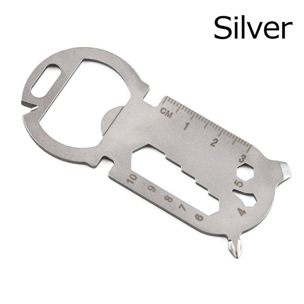 Utomhuskort Verktyg Flasköppnare SILVER Silver