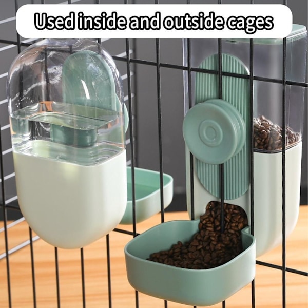 Katt Hund Hängande Vattendispenser Fast Hängande Vattenkokare GRÖN green waterer-waterer