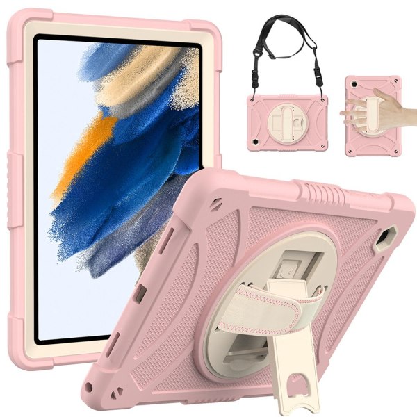 360 roterende beskyttelsesveske til Samsung Galaxy Tab A8 ROSA pink