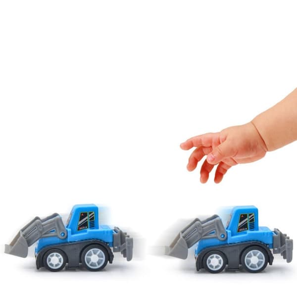 12 stk/sett Mini Treghetsbil Lekebil Modell Engineering Vehicle 12pcs/set