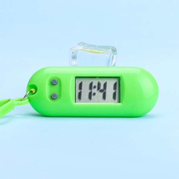 4st Elektronisk Klocka Nyckelring Elektronisk Oval Watch GRÖN Green